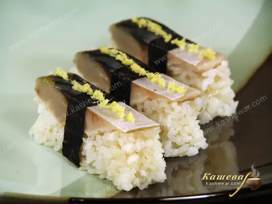 Pickled mackerel sushi (Saba zushi) – recipe with photos, Japanese cuisine
