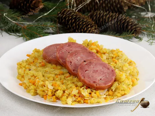 Pork sausage with lentils – recipe with photos, Italian cuisine