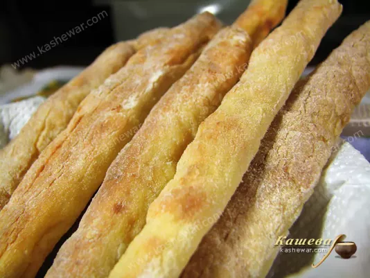 Parmesan cheese straws - recipe with photo, Italian cuisine