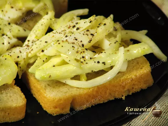 Apple and egg appetizer for bread - recipe with photos, Swedish cuisine