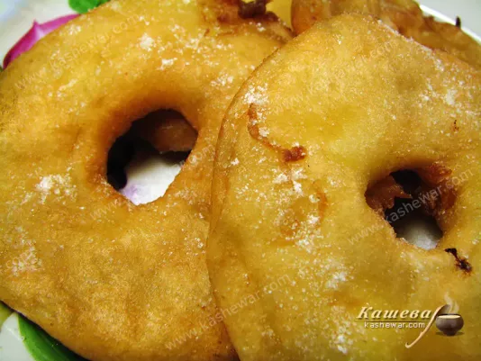 Fried apple rings - recipe with photo, German cuisine