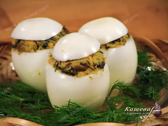 Яйца, фаршированные грибами – рецепт с фото, белорусская кухня