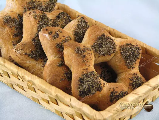 Stars with poppy seeds - recipe with photo, pastries