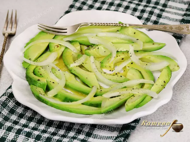 Simple onion salad with avocado - recipe with photos, Mexican cuisine