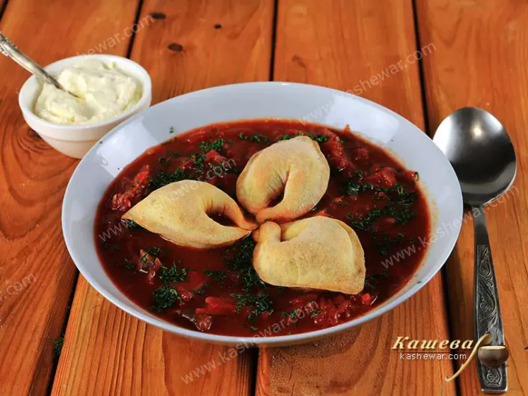 Борщ грибной с ушками – рецепт с фото, украинская кухня