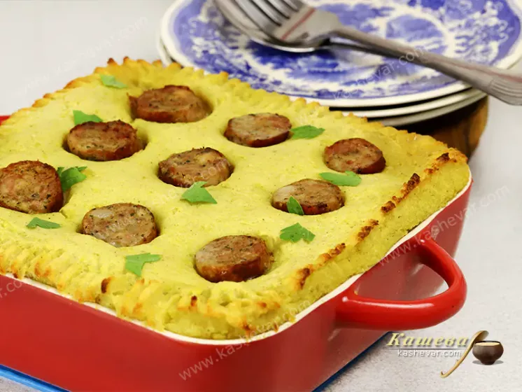 Картофельный пирог с сосисками – рецепт с фото, Джейми Оливер