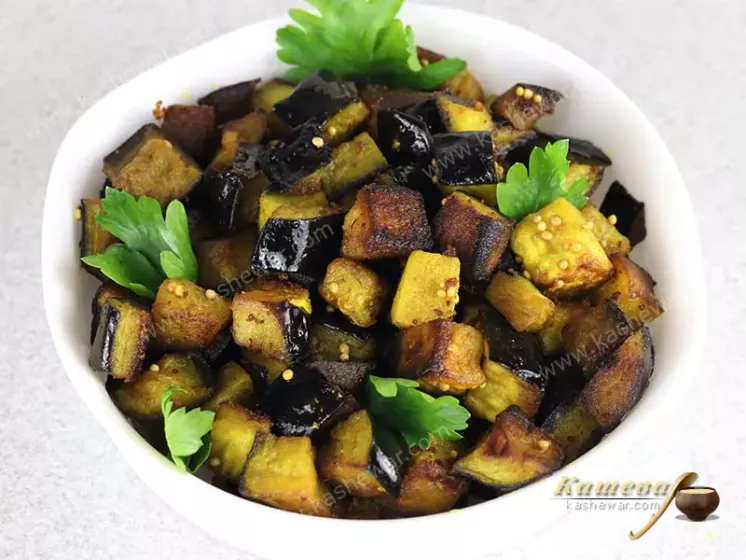 Crispy eggplant cubes – recipe with photo, indian cuisine