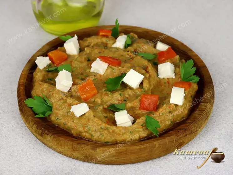 Салат из баклажанов с фетой – рецепт с фото, греческая кухня