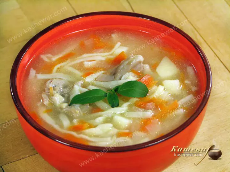 Суп куриный с домашней лапшой – рецепт с фото, узбекская кухня