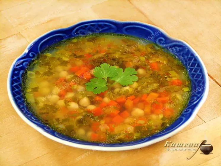 Vegetarian chickpea soup – recipe with photo, greek cuisine