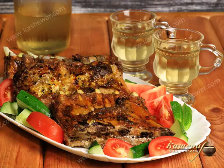 Свиные ребрышки, маринованные в чайной заварке – рецепт с фото, грузинская кухня