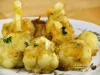 Batter dipped deep fried cauliflower (gobi pakora) - recipe with photo, Indian cuisine