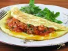 Stuffed tomato omelette - French cuisine