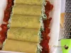 Роллы лазаньи с сырной начинкой