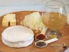 Camembert, butter, onion, beer and spices