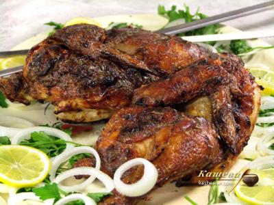 Цыплята жареные на вертеле – рецепт с фото, азербайджанская кухня