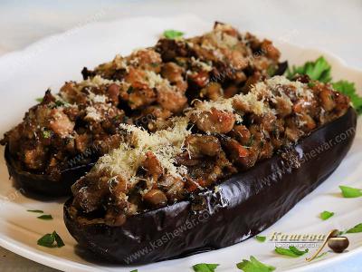 Eggplant with meat and mushrooms – recipe with photo, Spanish cuisine