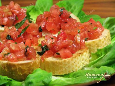 Брускетта с помидорами – рецепт с фото, итальянская кухня