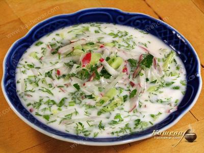 Холодный суп на кислом молоке (Чалоп) – рецепт с фото, узбекская кухня