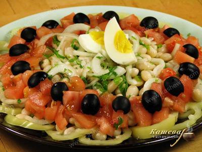 White Bean Salad with Vegetables – recipe with photo, turkish cuisine