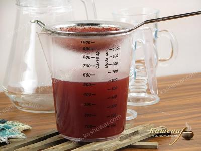 Strained cranberry drink