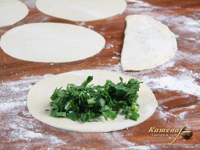 Dough with herbs