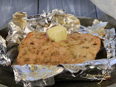 Baked turkey fillet with fennel