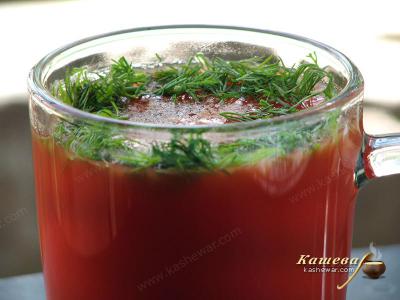 Tomato Juice with Herbs and Pepper