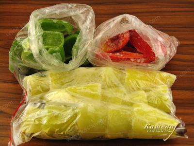 Frozen bell peppers – recipe with photo, food preservation for the winter