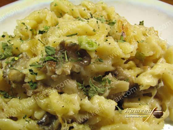 Макароны с сыром и грибами – рецепт с фото, британская кухня 