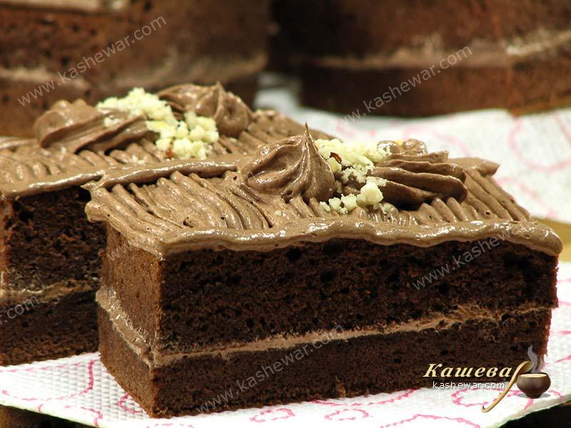 Бисквитное пирожное с масляно-шоколадным кремом – рецепт с фото, кондитерское изделие
