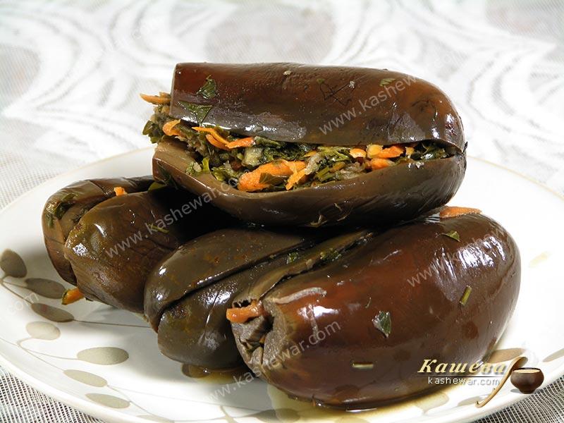 Соленые баклажаны, фаршированные зеленью – рецепт с фото, азербайджанская кухня