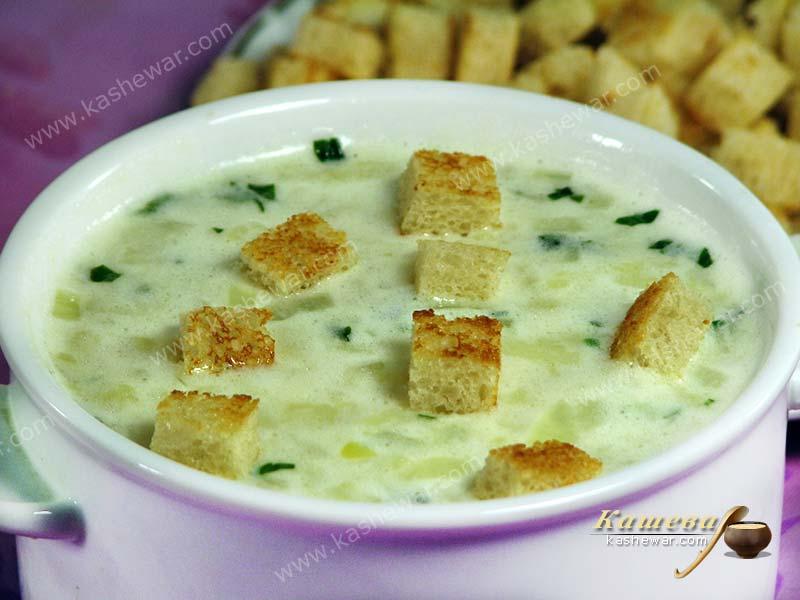 Картофельный суп с крутонами – рецепт с фото, французская кухня