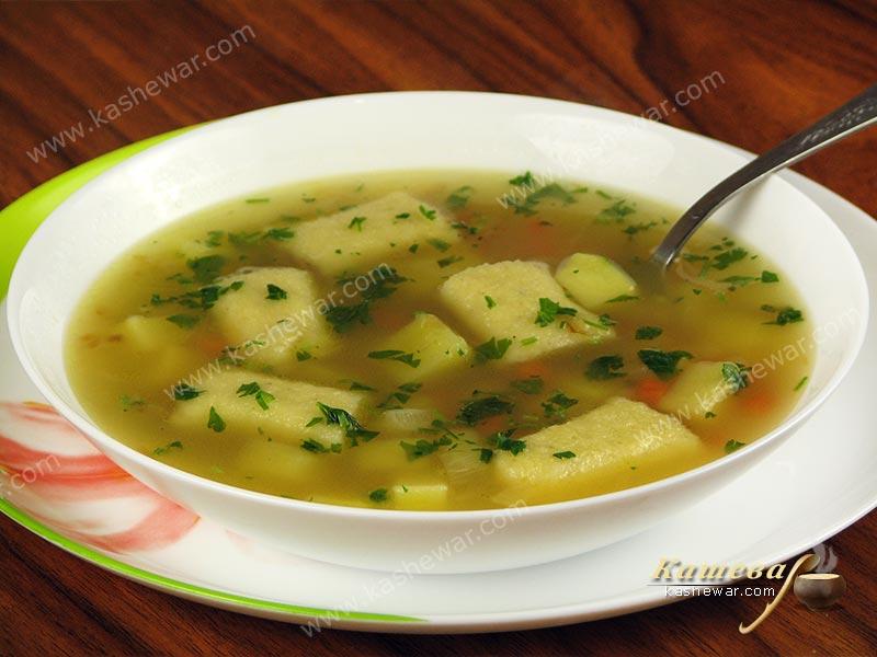 Суп с манными галушками – рецепт с фото, украинской кухня