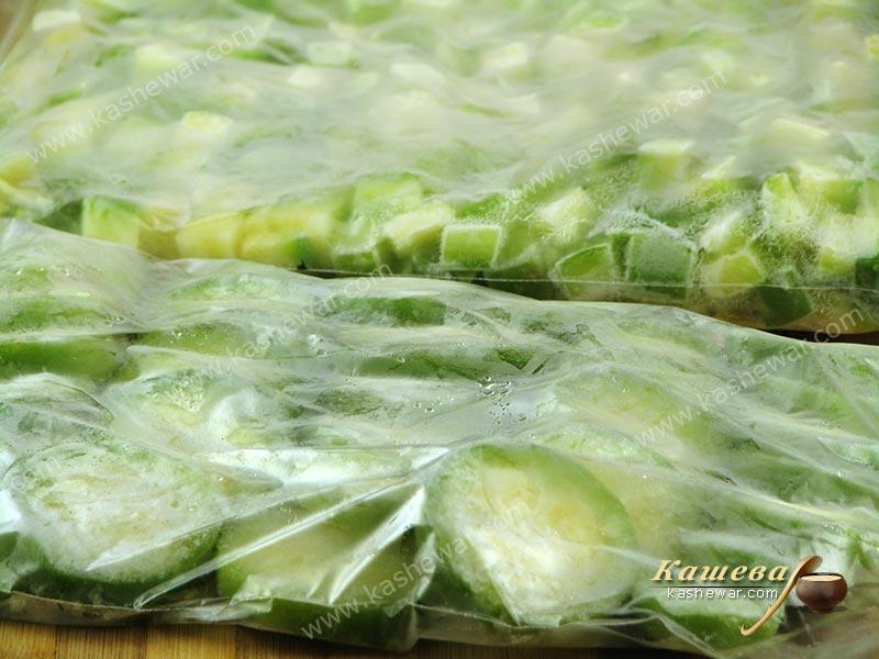 Frozen zucchini – recipe with photo, food preservation for the winter